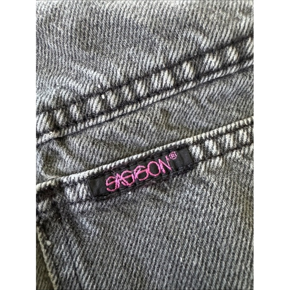 Sasson Vintage High Waisted Tapered Leg Grey Acid Wash Jeans 456W1 1127 Sz 15/16 - Picture 3 of 9